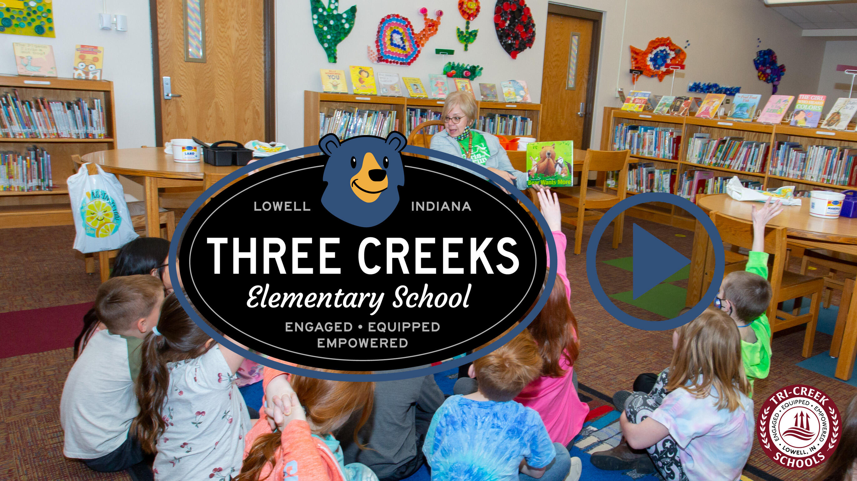Three Creeks Elementary - Video Header with Play Button
